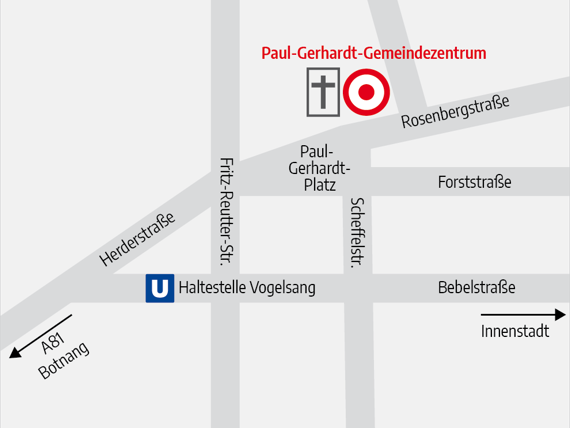 Lageplan Paul-Gerhardt-Gemeindezentrum Stuttgart